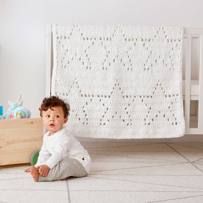 Bernat Star of the Show Crochet Blanket Crochet Blanket made in Bernat Baby Blanket yarn