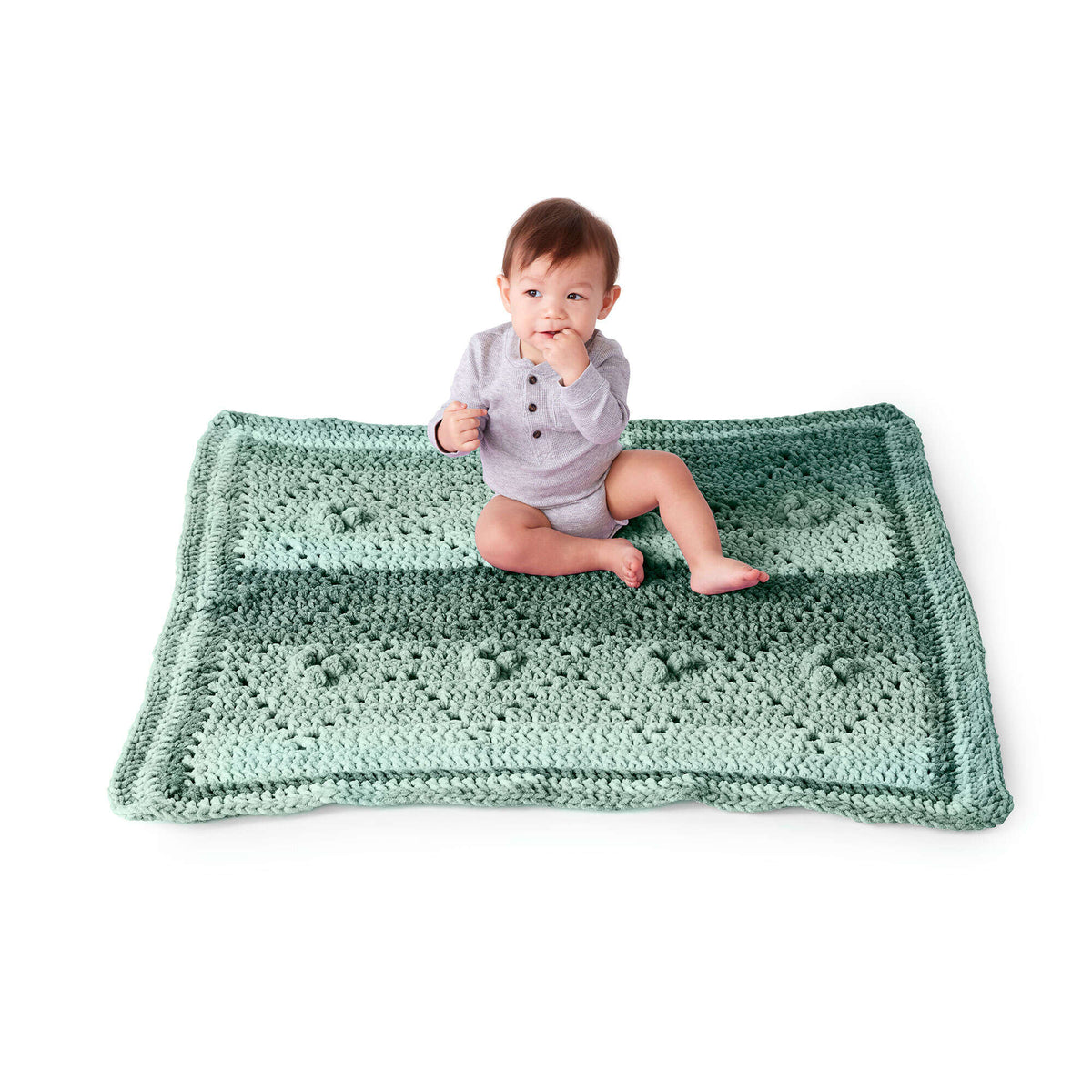Crochet Blanket made in Bernat Baby Blanket yarn