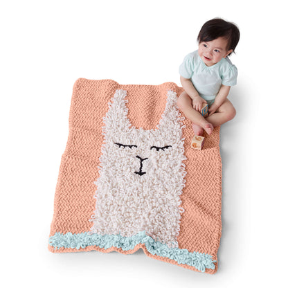 Bernat Loopy Llama Crochet Blanket Crochet Blanket made in Bernat Baby Blanket yarn