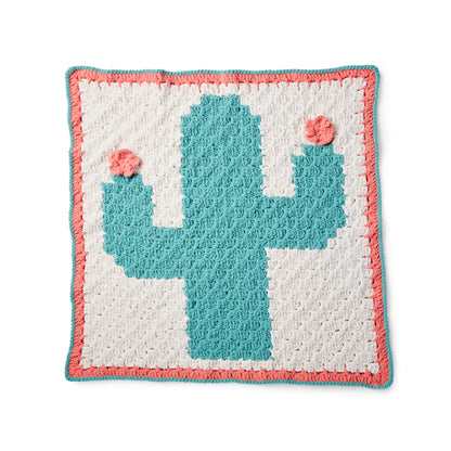 Bernat Corner to Corner Crochet Cactus Blanket Crochet Blanket made in Bernat Baby Blanket yarn