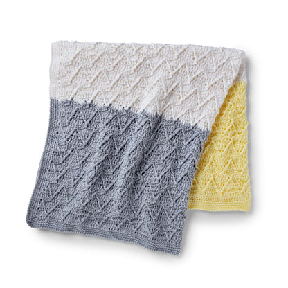 Bernat Crochet Colorbands Baby Blanket Crochet Blanket made in Bernat Softee Baby yarn