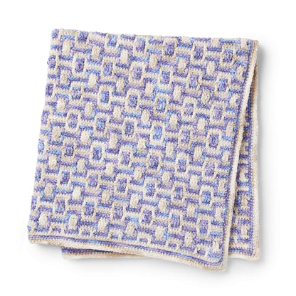 Bernat Mosaic Crochet Blanket Crochet Blanket made in Bernat Baby Crushed Velvet yarn