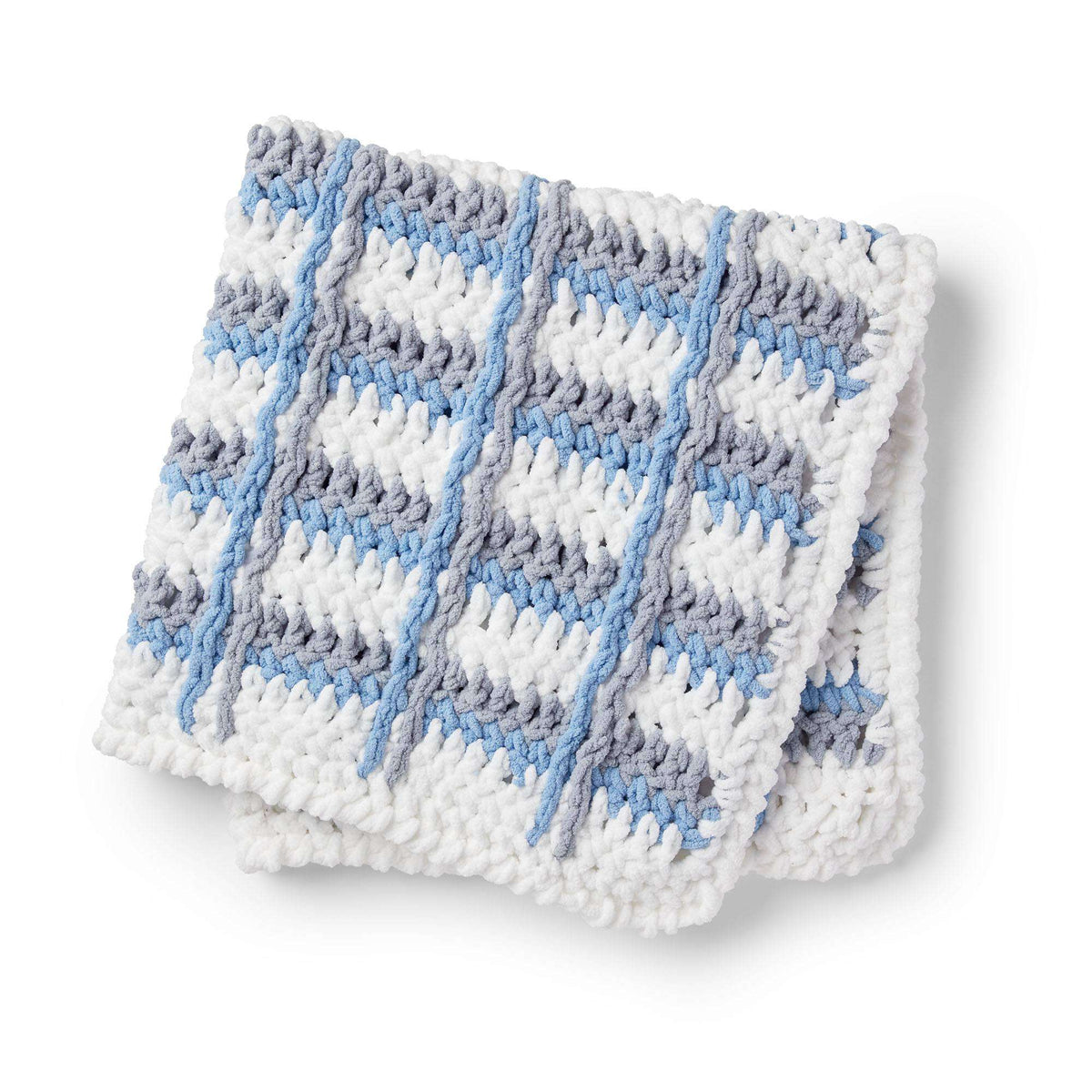 Crochet Blanket made in Bernat Baby Blanket yarn