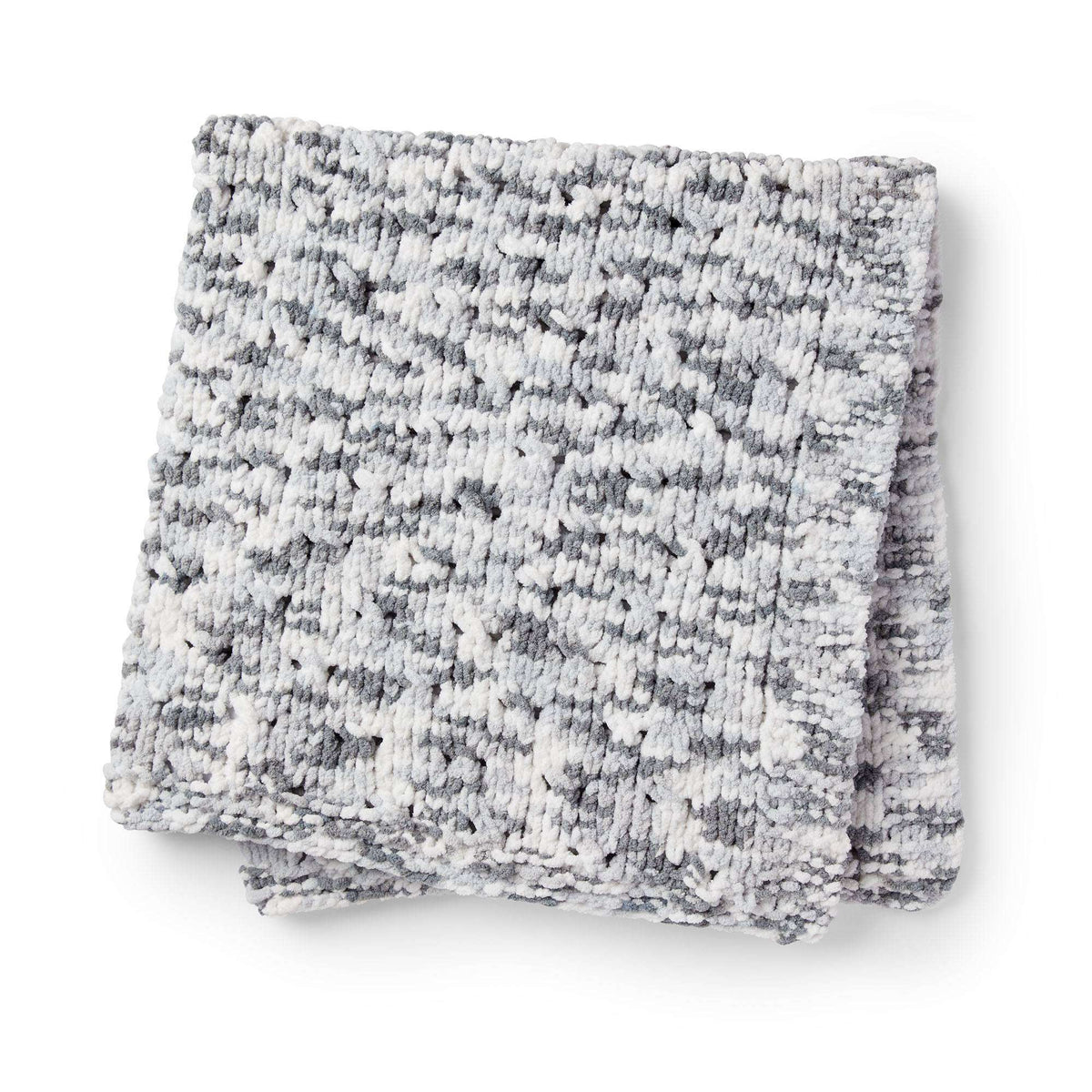 Knit Blanket made in Bernat Baby Blanket yarn