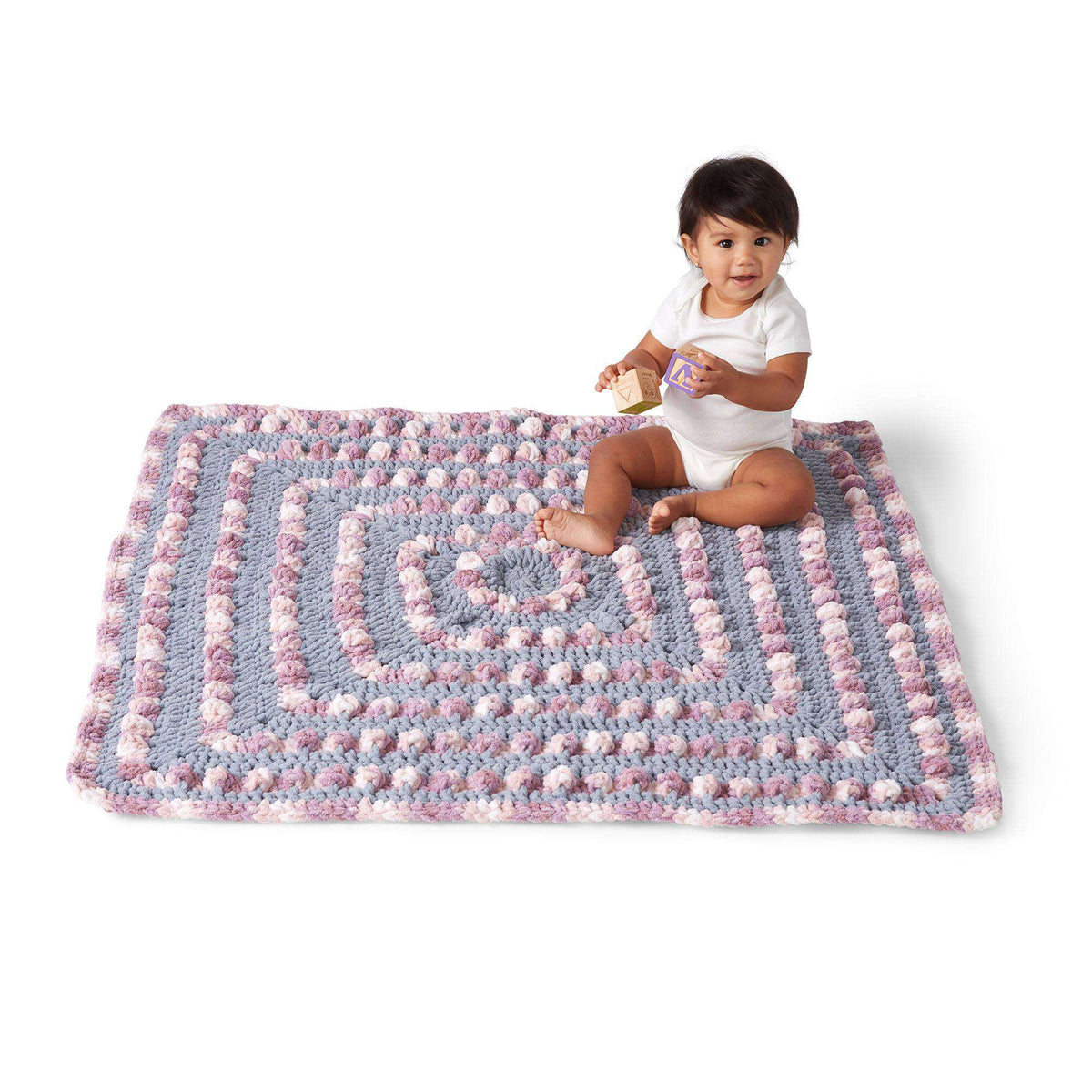 Crochet Blanket made in Bernat Baby Blanket yarn