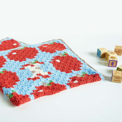 Bernat Crochet How 'Bout Them Apples? Baby Blanket Crochet Blanket made in Bernat Softee Baby yarn