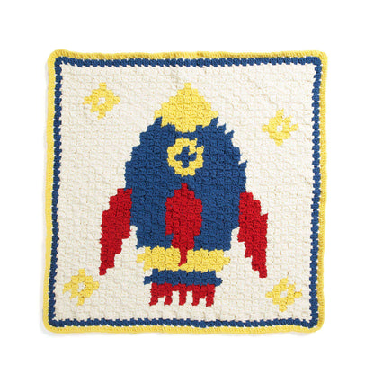 Bernat C2C Blast Off Crochet Baby Blanket Crochet Blanket made in Bernat Baby Blanket Sparkle yarn