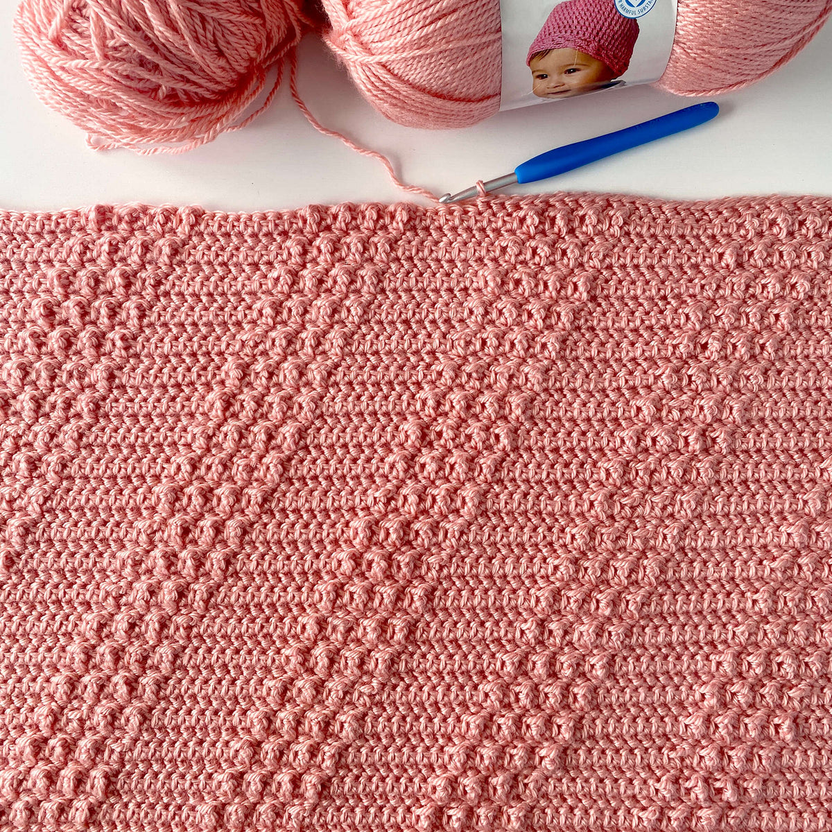 Crochet Blanket made in Bernat Softee Baby yarn