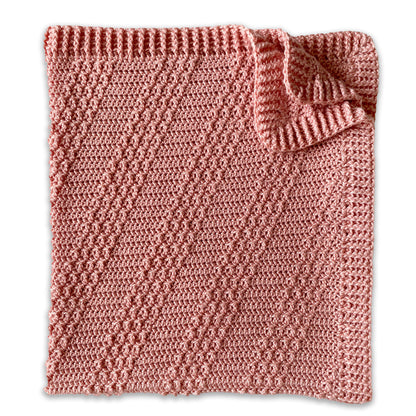 Bernat Crochet Diagonal Stripes Baby Blanket Crochet Blanket made in Bernat Softee Baby yarn