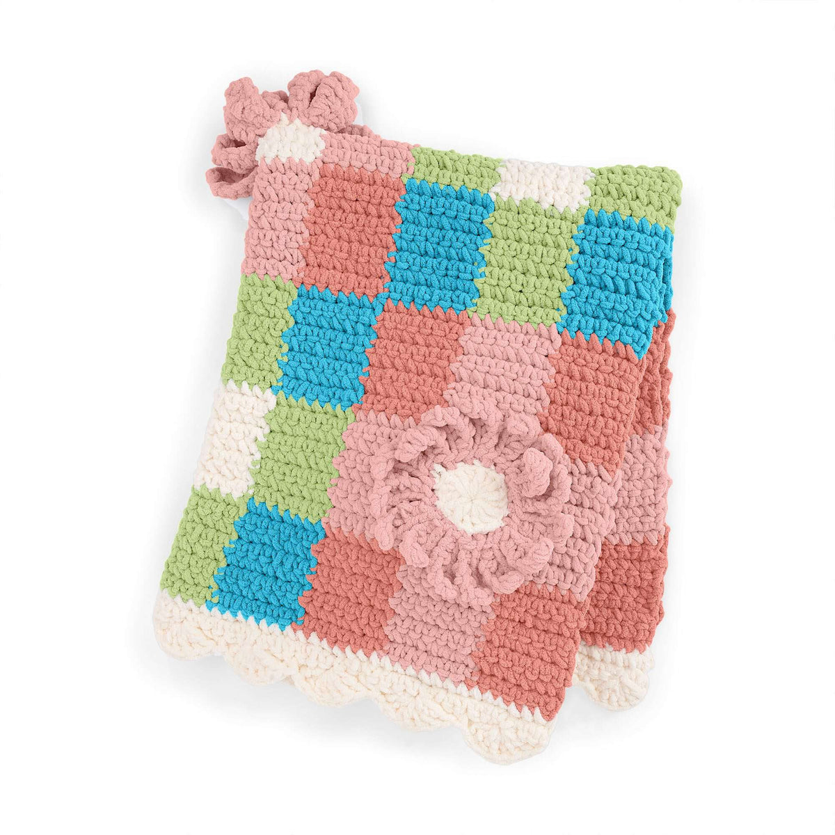 Crochet Blanket made in Bernat Baby Blanket yarn
