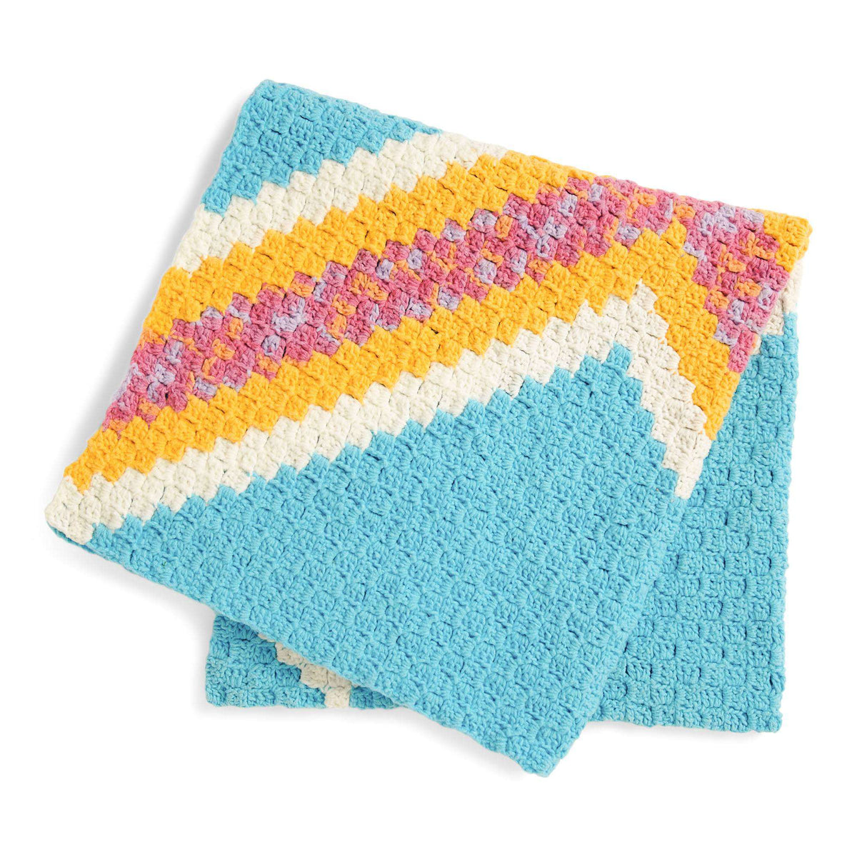 Crochet Blanket made in Bernat Forever Fleece Finer yarn