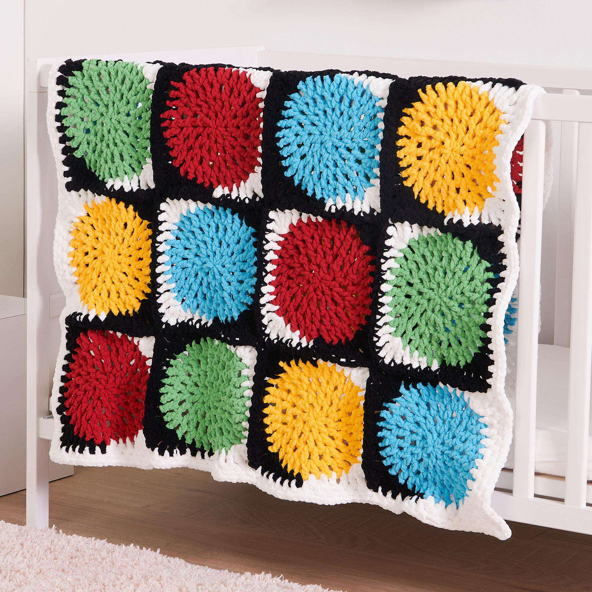 Crochet Blanket made in Bernat Baby Blanket yarn