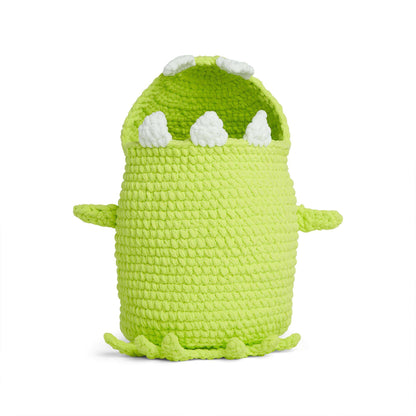 Bernat Crochet Dinosaur Toy Storage Basket Crochet Basket made in Bernat Baby Blanket yarn