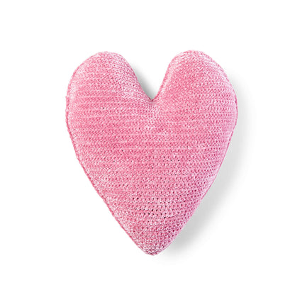 Bernat Crochet Heart Pillow Crochet Pillow made in Bernat Baby Velvet yarn