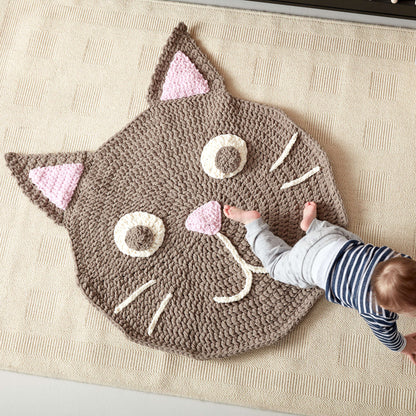 Bernat Purrrfect Crochet Play Rug Crochet Rug made in Bernat Baby Blanket yarn