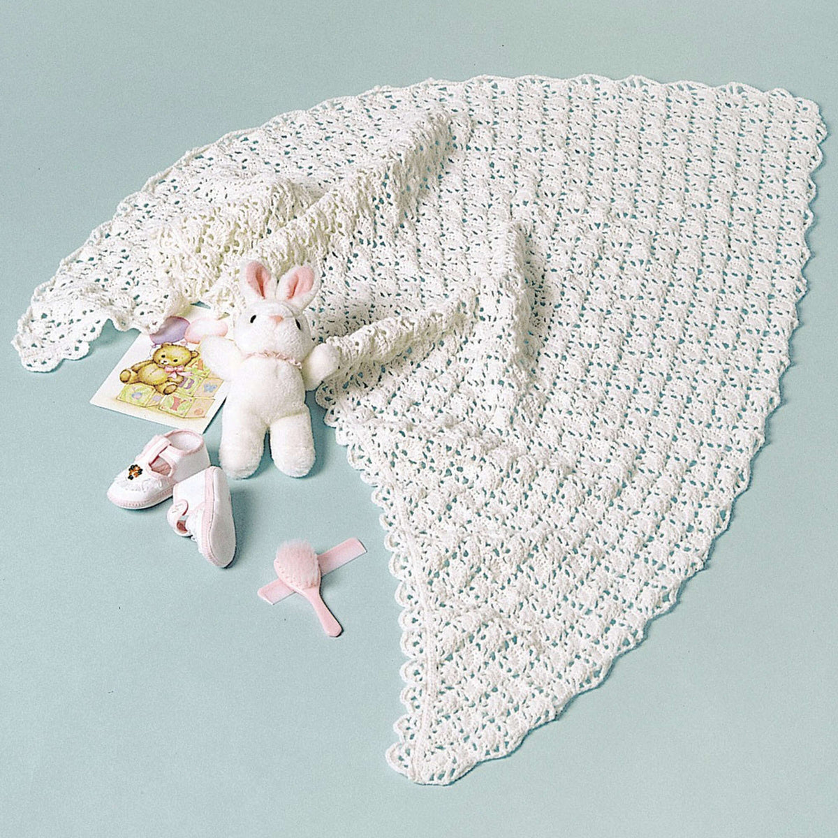 Crochet Shawl made in Bernat Baby yarn
