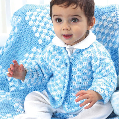 Bernat Boy's Crochet Cardigan 12 mos