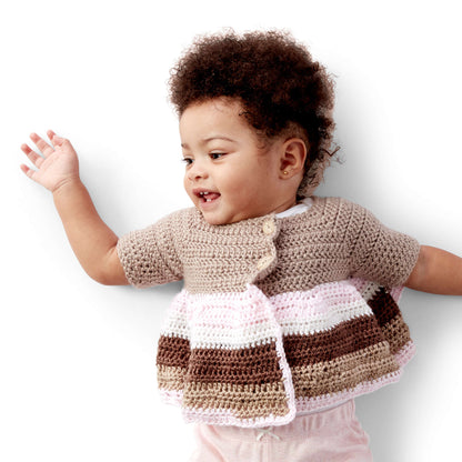 Bernat Striped Crochet Coat 6 mos.
