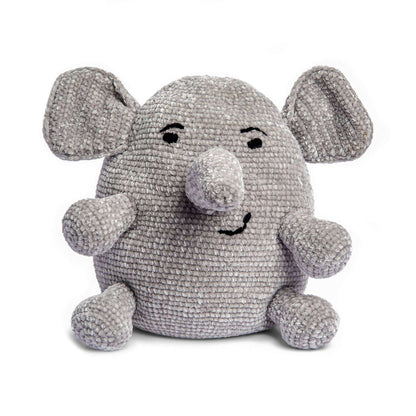 Bernat Crochet Elephant Stuffie Crochet Toy made in Bernat Baby Velvet yarn