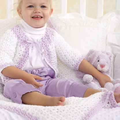 Bernat Crochet Baby Jacket and Blanket Crochet Blanket made in Bernat Baby Coordinates yarn