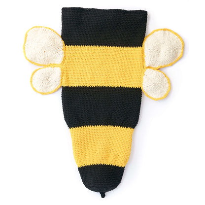 Bernat Bumble Bee Crochet Snuggle Sack Crochet Blanket made in Bernat Blanket yarn