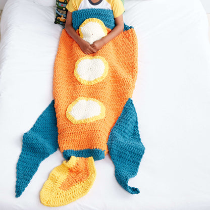 Bernat Blast Off Crochet Snuggle Sack Crochet Blanket made in Bernat Blanket yarn