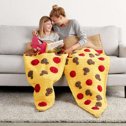 Bernat Pizza Party Crochet Snuggle Sack Crochet Pizza Party Snuggle Sack made in Bernat Blanket Yarn