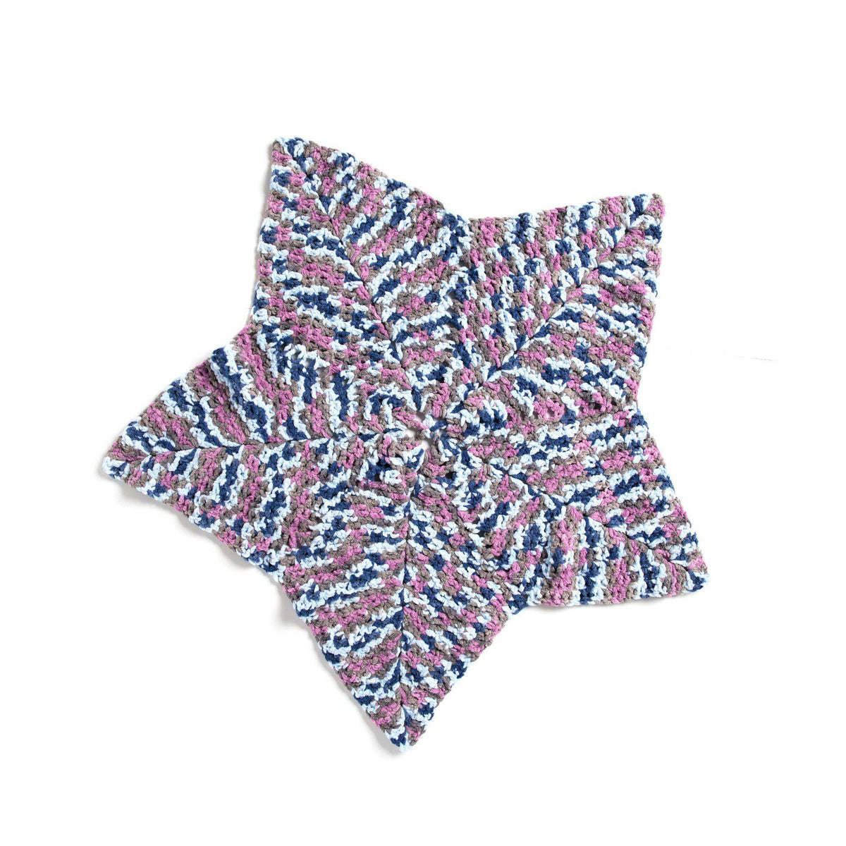 Crochet Blanket made in Bernat Baby Blanket Sparkle yarn