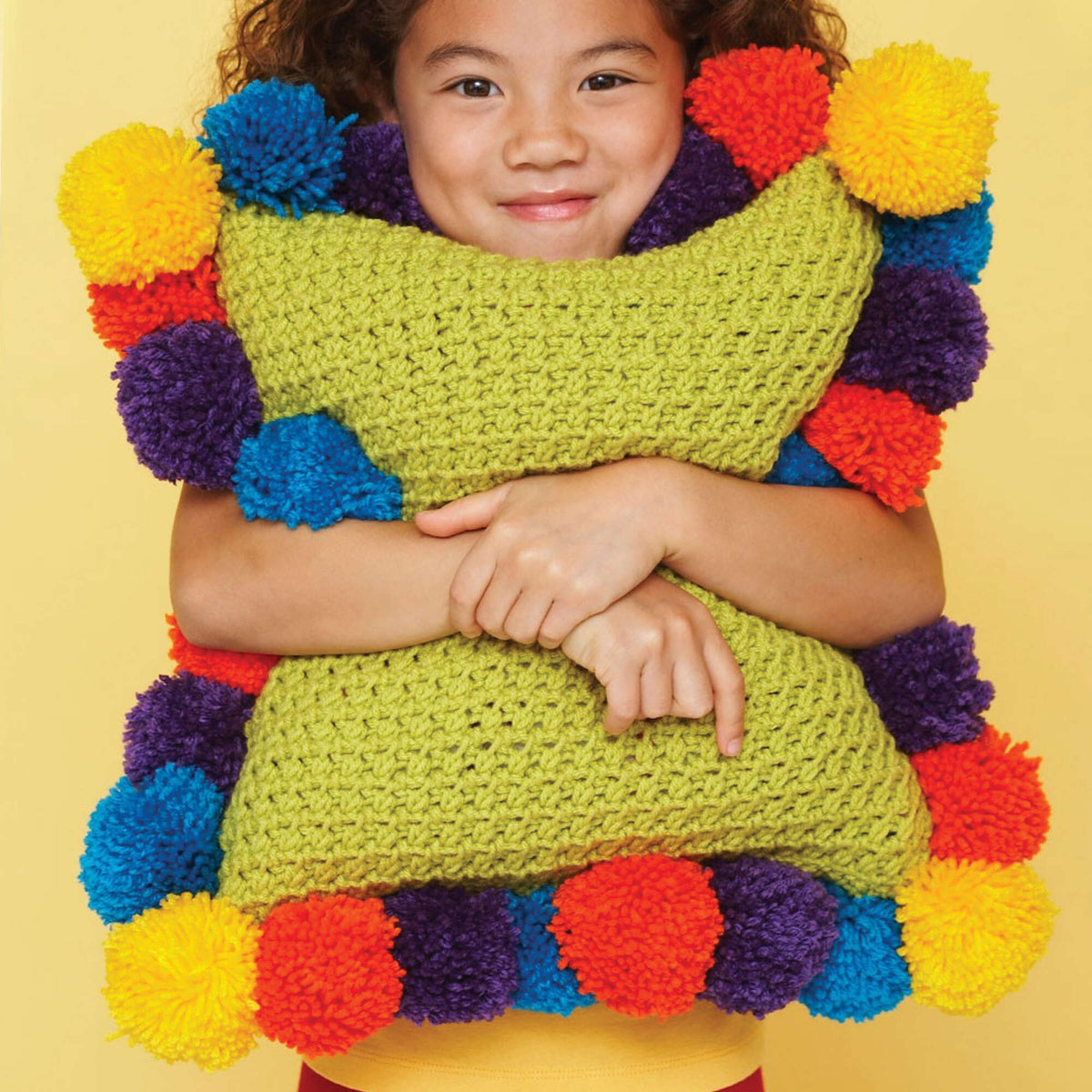 Crochet Pillow made in Bernat Super Value yarn