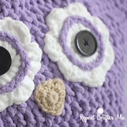 Bernat Oversized Owl Pillow to Crochet Crochet Pillow made in Bernat Super Value yarn