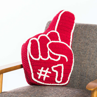 Bernat #1 Fan Crochet Pillow Crochet Pillow made in Bernat Blanket Brights yarn