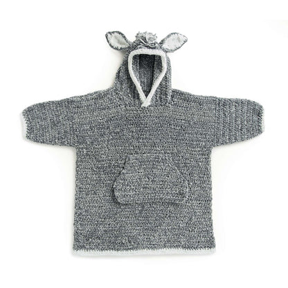 Bernat Funky Donkey Kids Crochet Blanket Hoodie 10/12 yrs