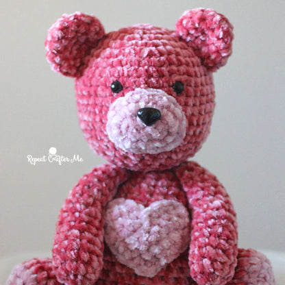 Bernat Velvet Valentine Crochet Bear Single Size