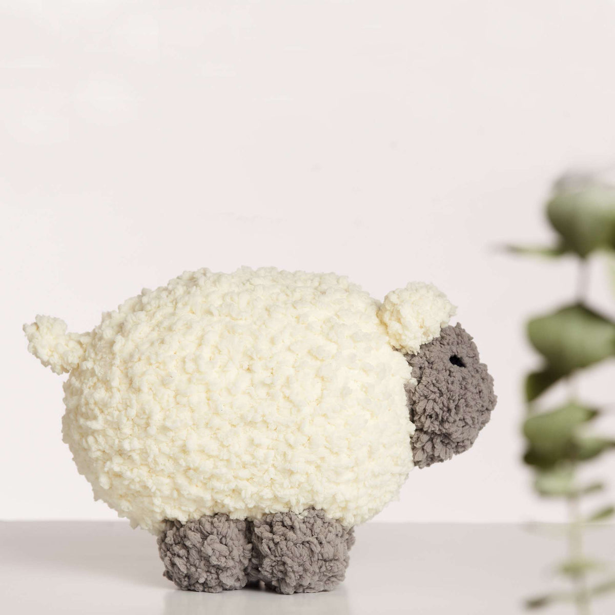 Baa Ram Ewe Crochet Sheep Toy made using Bernat yarn