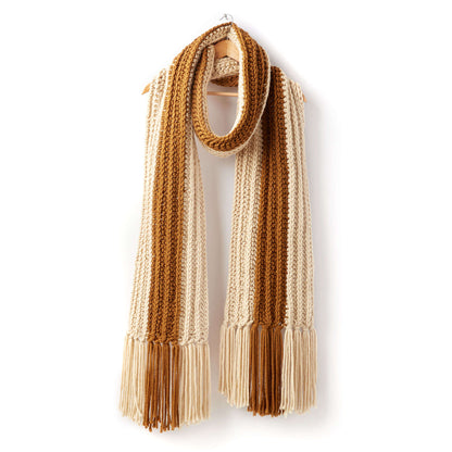 Bernat Highline Crochet Super Scarf Linen/Cinnamon