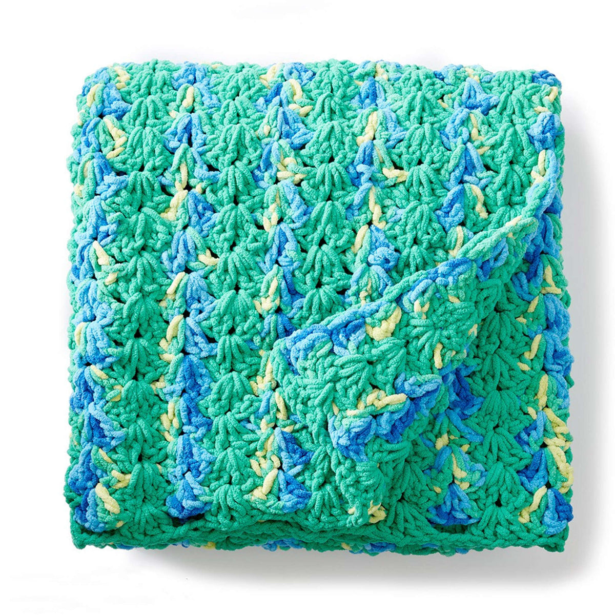 Crochet Blanket made in Bernat Blanket yarn