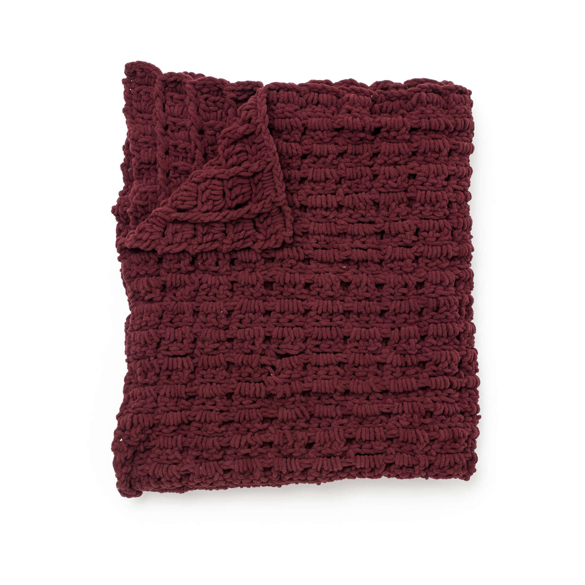 Crochet Blanket made in Bernat Blanket yarn