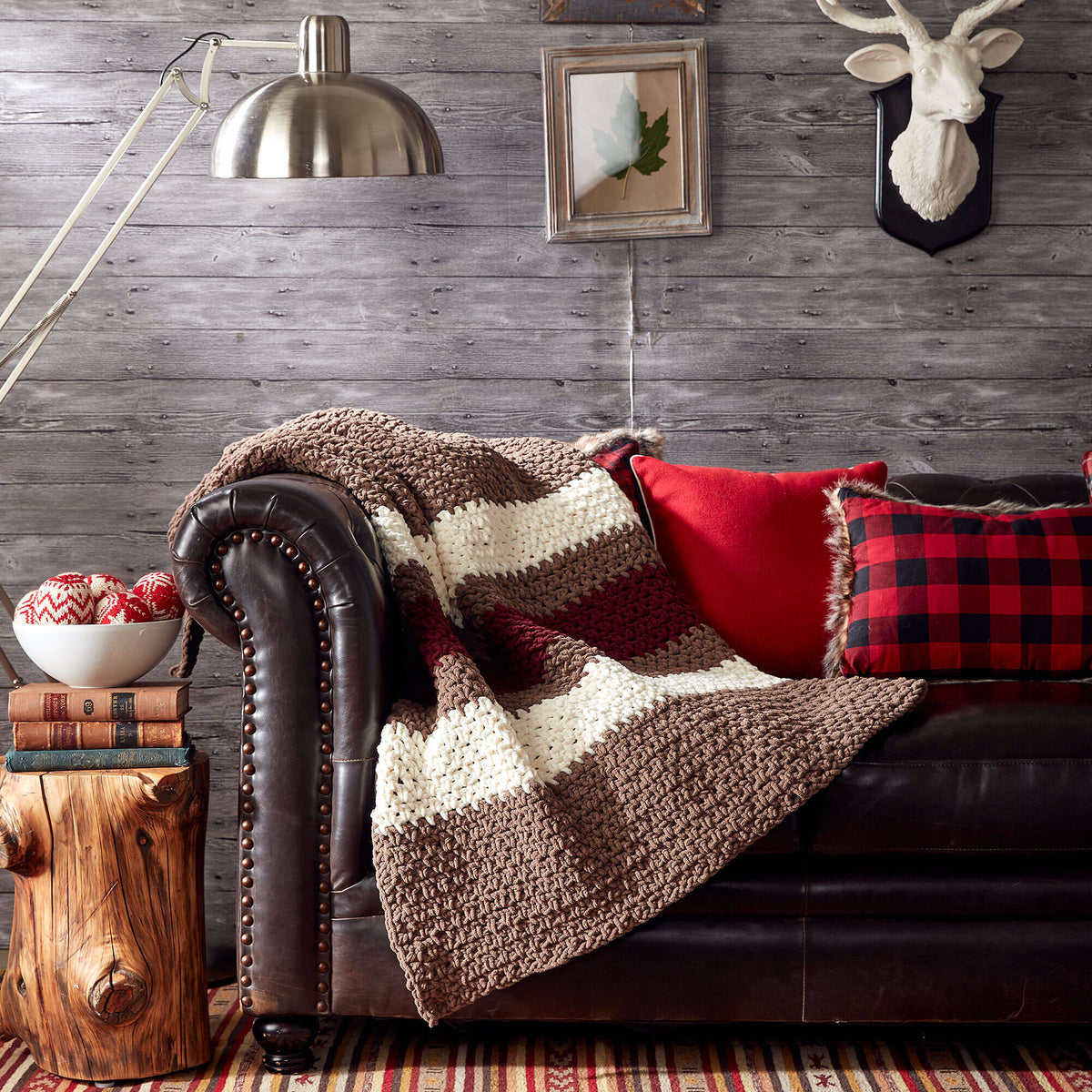 Crochet Blanket made in Bernat Blanket yarn