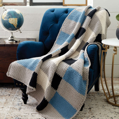 Bernat Big Plaid Crochet Blanket Crochet Blanket made in Bernat Maker Home Dec yarn