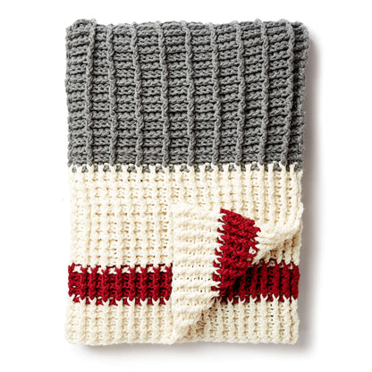 Bernat Lumberjack Crochet Throw Crochet Blanket made in Bernat Softee Chunky yarn