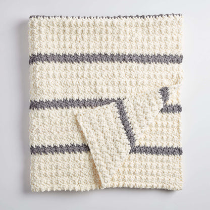 Bernat Pin Stripe Crochet Blanket Vintage White