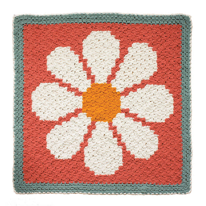 Bernat Daisy C2C Crochet Blanket Crochet Blanket made in Bernat Baby Blanket Tiny yarn