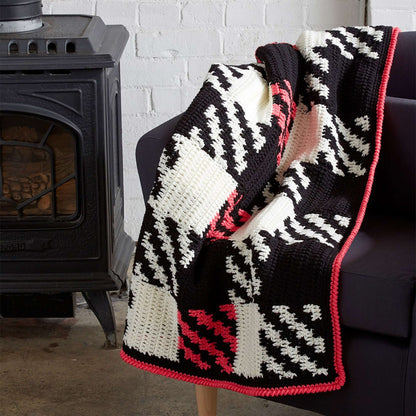Bernat Check Please Blanket Crochet Blanket made in Bernat Super Value yarn
