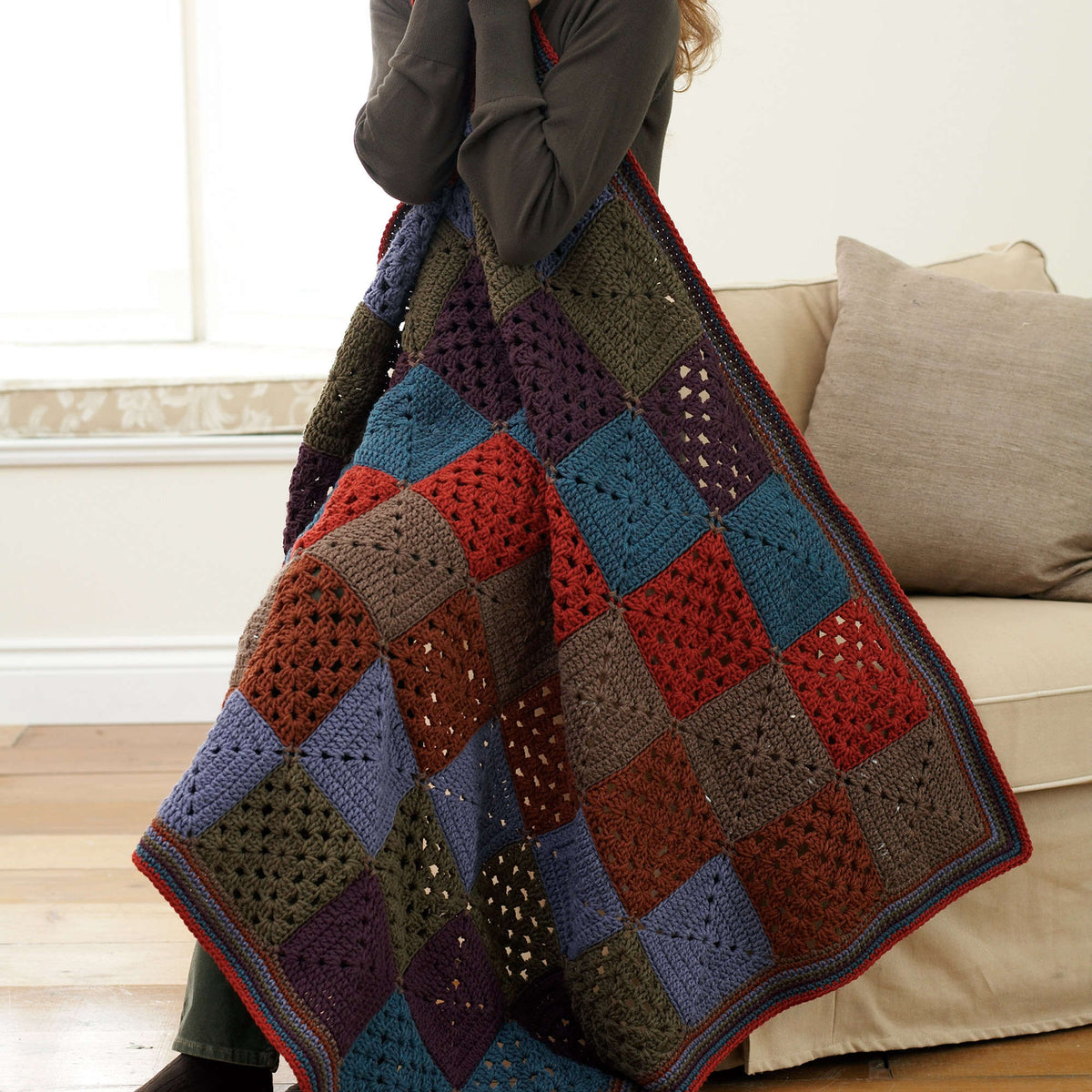 Crochet Blanket made in Bernat Super Value yarn