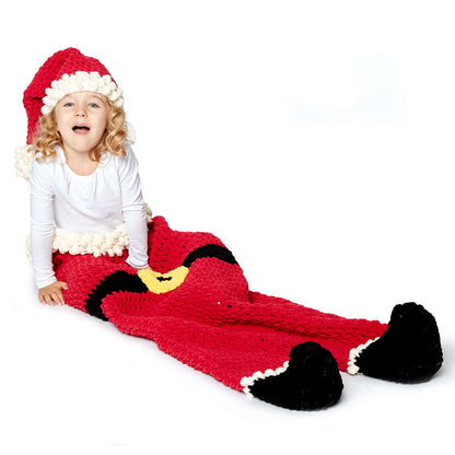 Bernat Dear Santa Crochet Snuggle Sack Crochet Blanket made in Bernat Blanket yarn