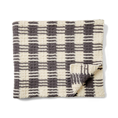 Bernat Crochet Gingham Plaid Afghan Crochet Blanket made in Bernat Blanket yarn