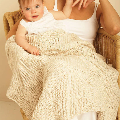 Bernat Mitered Crochet Blanket Handicrafter Cotton