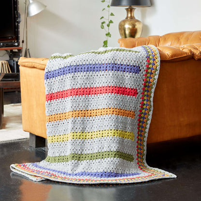 Bernat Pop-A-Minute Crochet Blanket Crochet Blanket made in Bernat Super Value yarn
