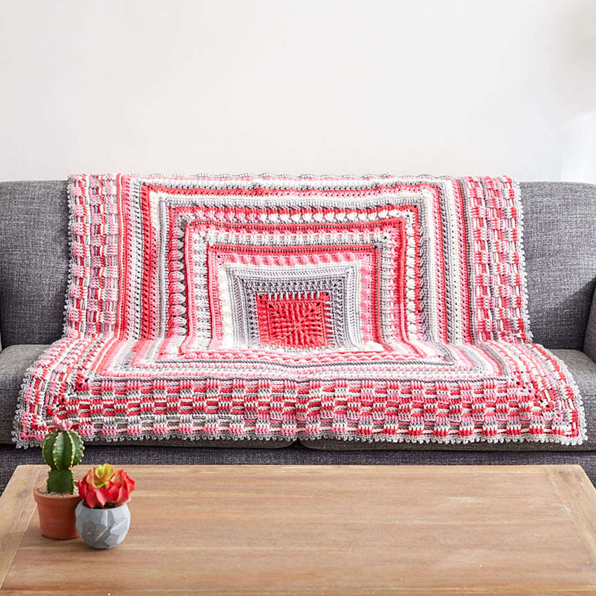 Crochet Blanket made in Bernat Pop! yarn