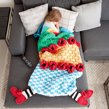 Bernat Over the Rainbow Crochet Snuggle Sack Crochet Blanket made in Bernat Baby Blanket yarn
